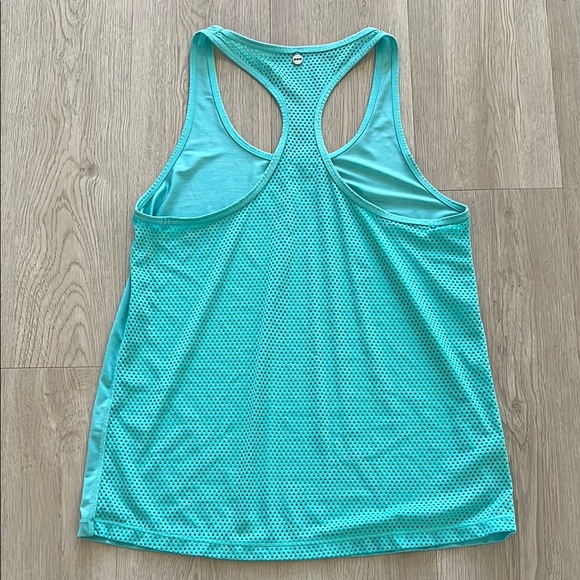 Lorna Jane Medium Aqua Racerback Tank Top - Picture 3 of 5